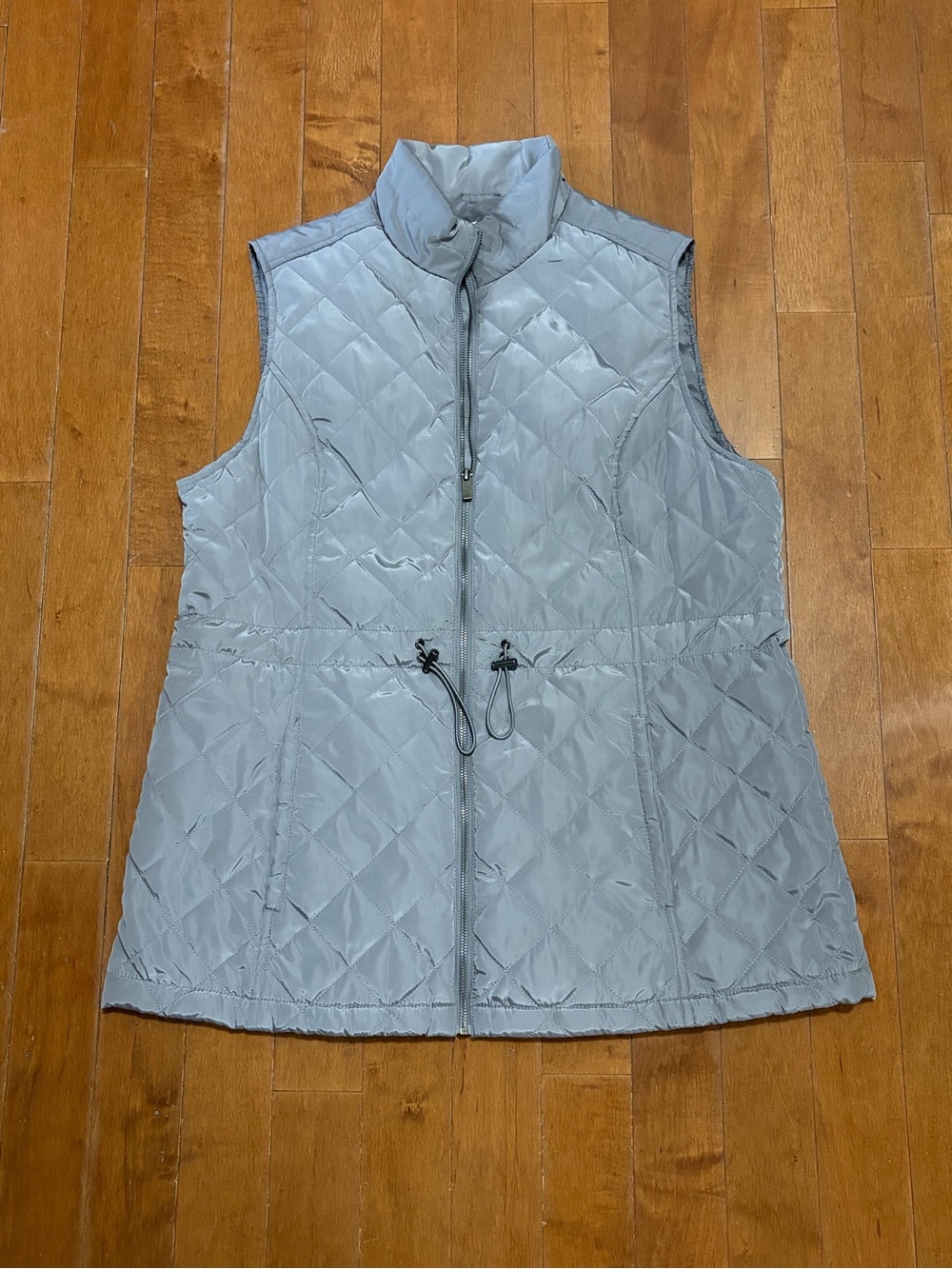 Country Door Gray Quilted Women's Vest XL - Zip Front